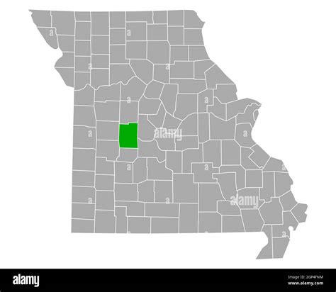 Map of Benton in Missouri Stock Photo - Alamy