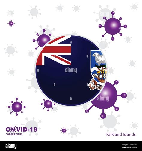 Pray For Falkland Islands. COVID-19 Coronavirus Typography Flag. Stay ...