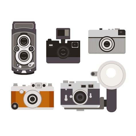 Free Vector | Old cameras collection