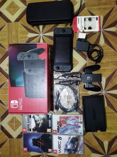 NINTENDO SWITCH V1 COMPLETE SET, Video Gaming, Video Game Consoles ...