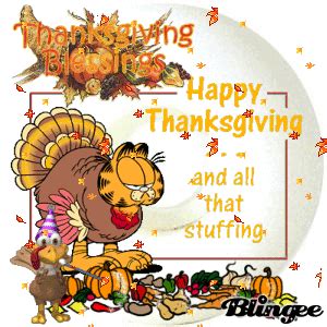 Thanksgiving Garfield Turkey Picture #102828120 | Blingee.com