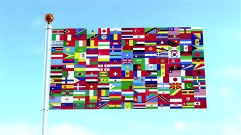 Flags World Carpet Animation Shine Stock Footage Video (100% Royalty ...