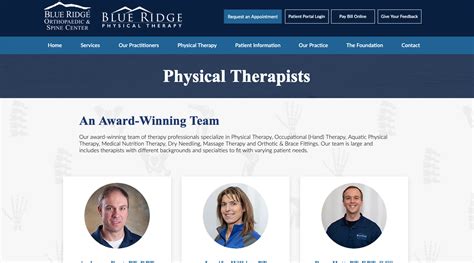 Therapists at Blue Ridge Orthopaedics