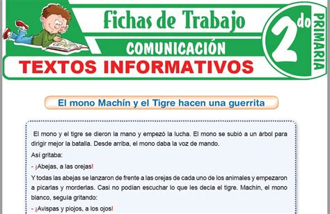 Textos informativos para Segundo de Primaria – Fichas de Trabajo