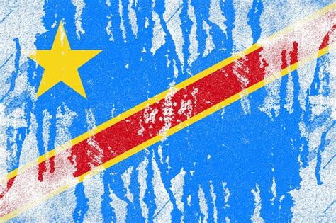 Premium Photo | Democratic republic of the congo flag painted on old ...