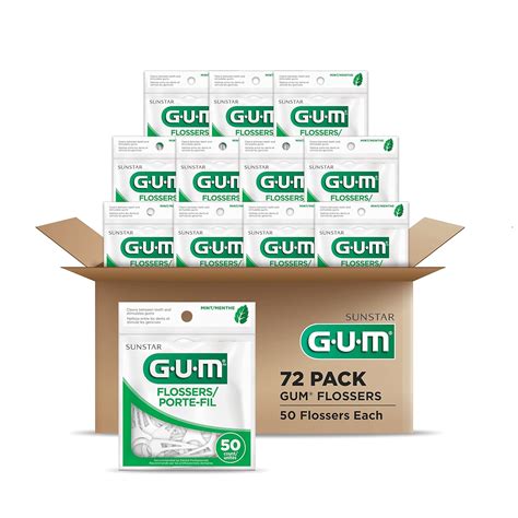 Amazon.com: GUM Floss Picks for Teeth Cleaning, Mint Disposable ...