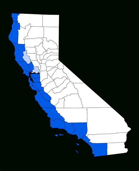 Northern California Coastline Map Valid Map Oregon And California - Map Of California Coastline ...