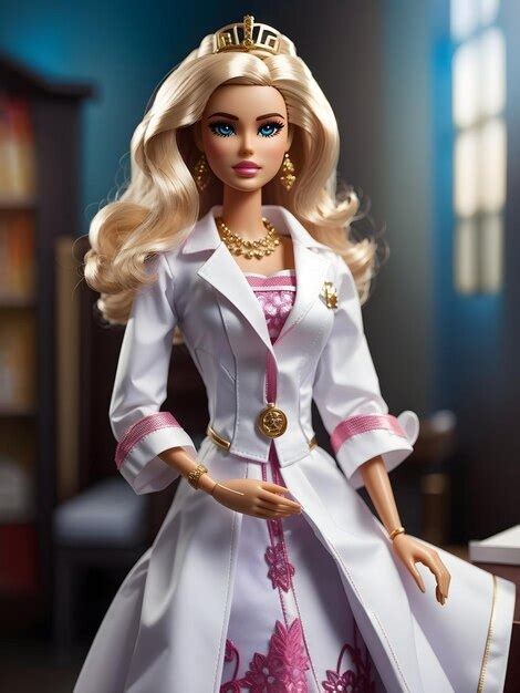 Premium AI Image | barbie_in_doctor in lab _outfit