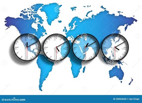 World Map Time Zones Royalty Free Stock Photos - Image: 28904658