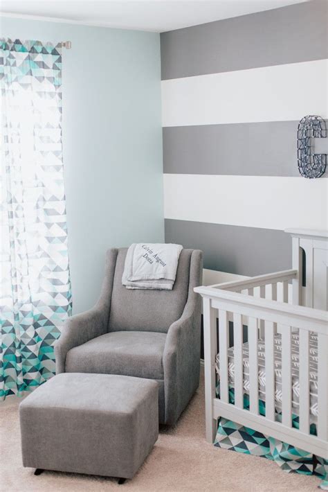 Calvin's Modern Blue and Gray Nursery - Project Nursery | Baby room colors, Grey baby room, Boy ...