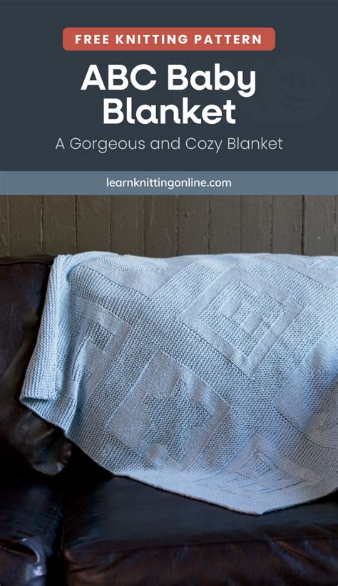 Comfy ABC Knitted Baby Blanket [FREE Knitting Pattern] | LKO