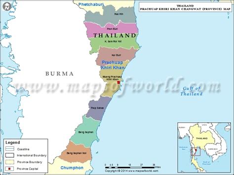 Prachuap Khiri Khan Map | Map of Prachuap Khiri Khan Province, Thailand