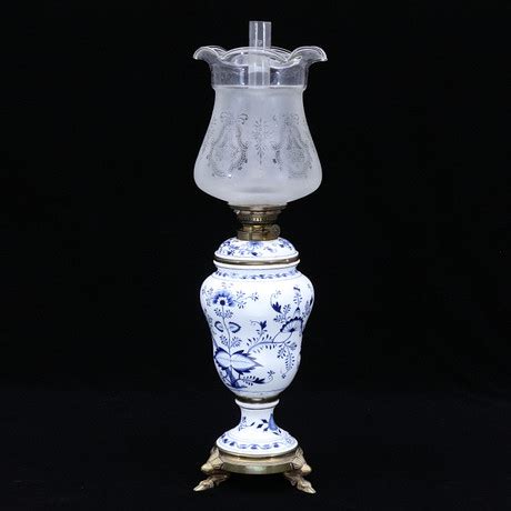 TABLE PHOTO LAMP, marked Meissen, porcelain, glass, 1900s. Lighting & Lamps - Table Lamps ...