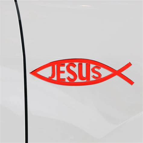 Jesus Fish Car Sticker Christian Auto Decals and Stickers Car styling ...