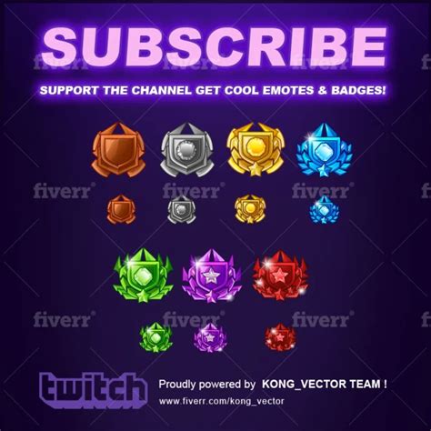 Kong_vector: I will create custom sub badges or channel points for kick twitch for $10 on fiverr ...