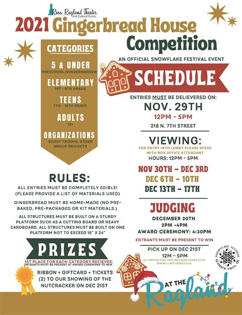 Snowflake Festival gingerbread house competition to be held at RRT