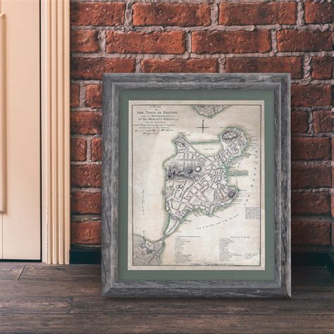 Colonial Boston Vintage 1775 Map Print - Liberty Maniacs