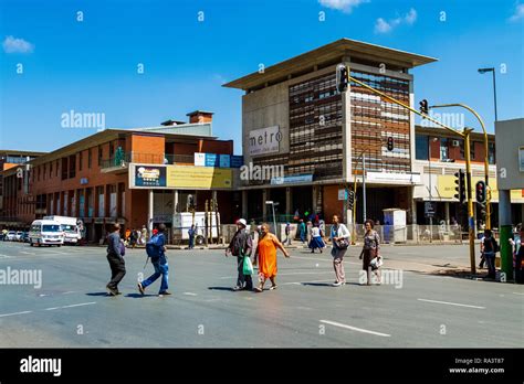 Johannesburg, South Africa - October 17 2012: Buildings and Streets of ...