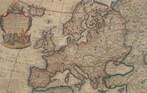 Wallpaper old maps, old maps, 1700, Map Of Europe, Vintage Europe map, Parchment, Map of Europe ...