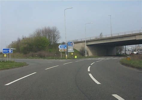 M53 motorway - junction 10 roundabout © Peter Whatley cc-by-sa/2.0 ...