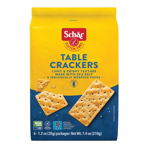 SCHAR GLUTEN FREE TABLE CRACKERS 7.4 OZ