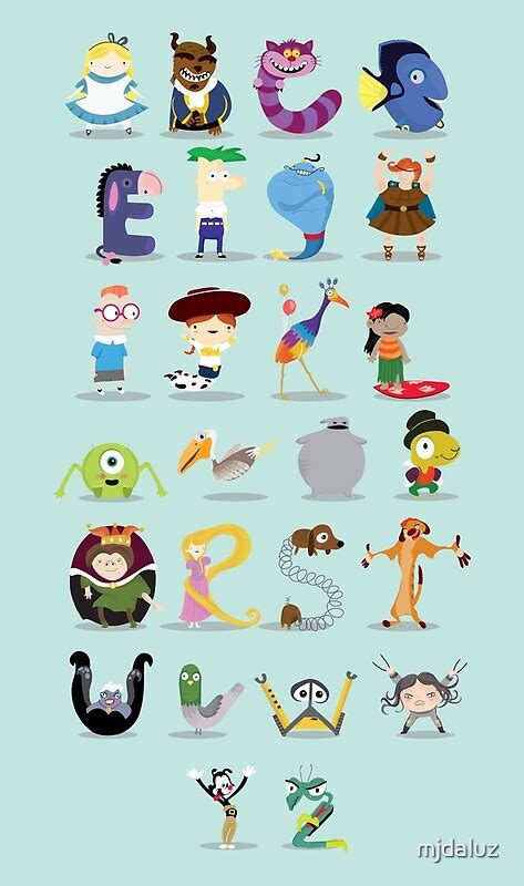 "Animated characters abc" by mjdaluz | Redbubble