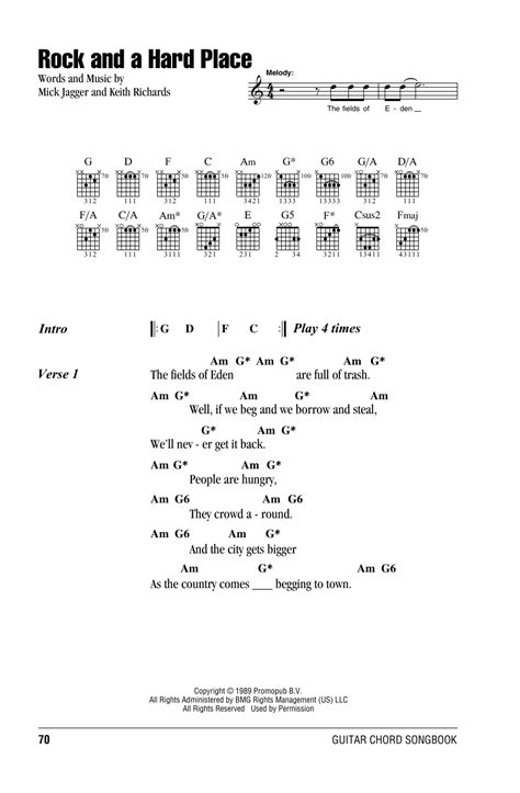 Rock And A Hard Place by The Rolling Stones - Guitar Chords/Lyrics ...