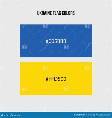 Ukraine Flag Colors Schema Hex Code Editorial Photo - Illustration of ukrainian, cyber: 242541781