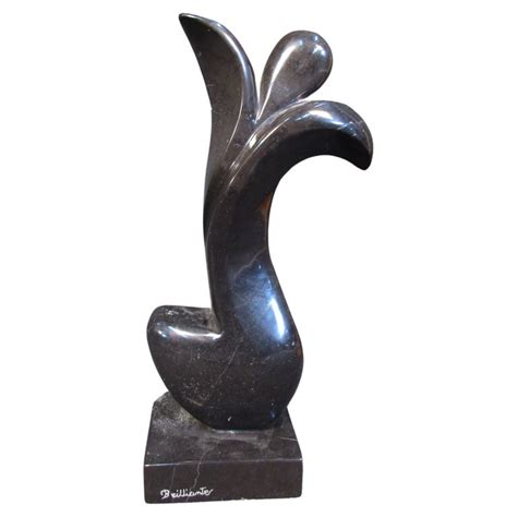 Black Marble Sculpture Signed "Brilliante" For Sale at 1stDibs