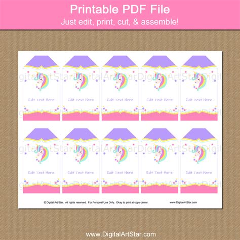 Printable Office Unicorn Name Tags