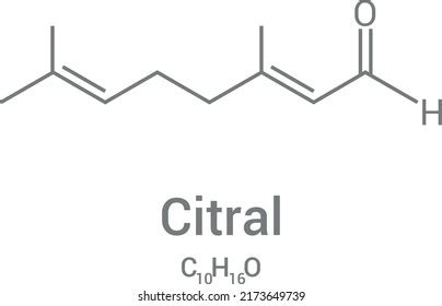 Chemical Structure Citral C10h16o Stock Vector (Royalty Free) 2173649739 | Shutterstock