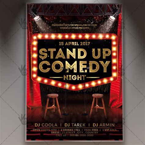 Stand Up Comedy Night - Premium Flyer PSD Template | PSDmarket