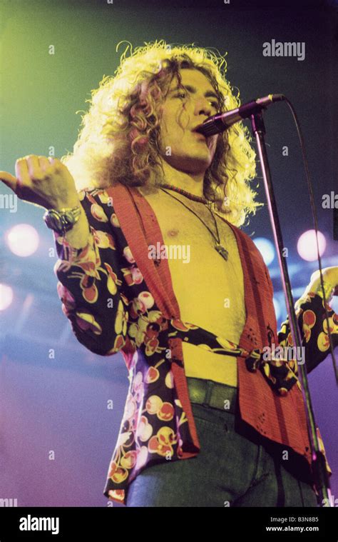 LED ZEPPELIN UK rock group with Robert Plant lead singer about 1976 Stock Photo - Alamy