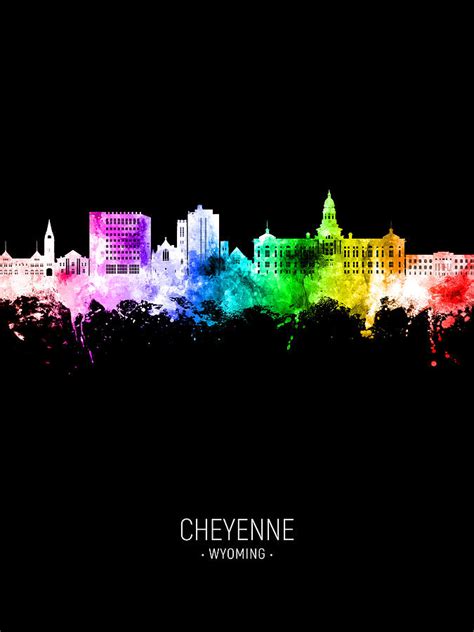 Cheyenne Wyoming Skyline #76 Digital Art by Michael Tompsett