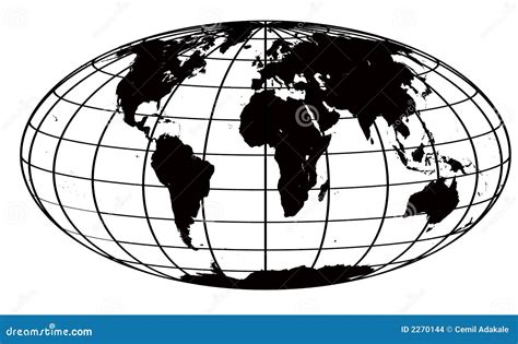 Globe Map Clipart Black And White