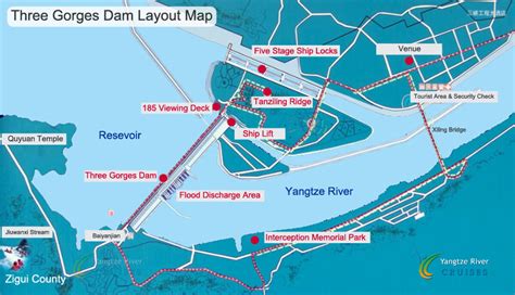 Three Gorges Dam Yangtze River Map