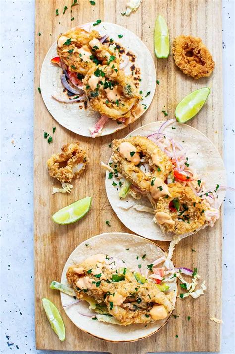 Easy Crunchy, Crispy, Soft Calamari Mini Tacos with Slaw | Recipe | Seafood recipes, Mexican ...