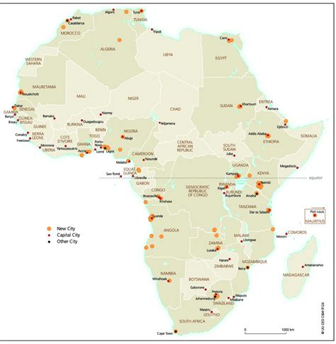 New cities in Africa: Geographical distribution of current and planned... | Download Scientific ...