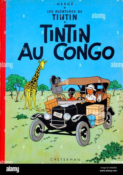 “Tintin au Congo” 1940/50s vintage Tintin book cover Stock Photo - Alamy