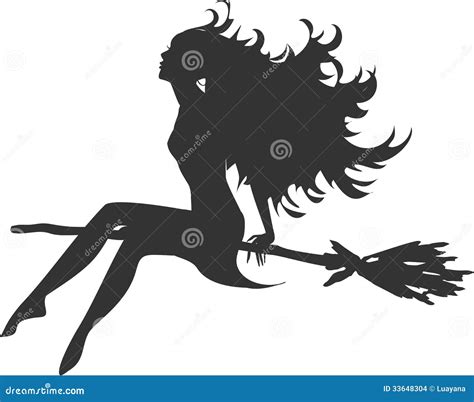 Silhouette Of Beautiful Witch Stock Vector - Image: 33648304