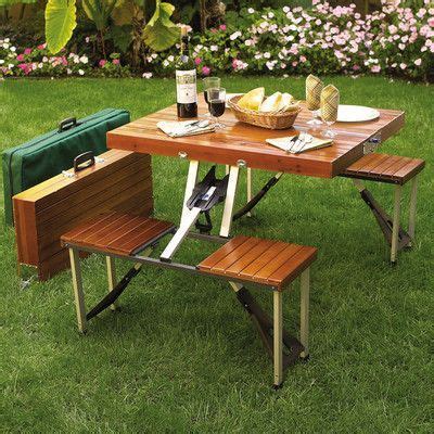 Red Barrel Studio Second Street Picnic Table | Folding picnic table ...