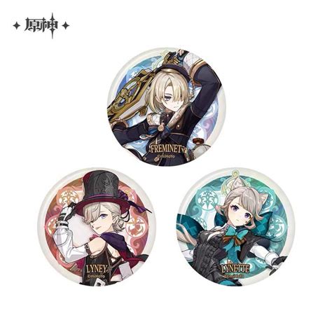 Lyney, Lynette, and Freminet badges [Pre-Order begins 9/14] : r/Genshin ...