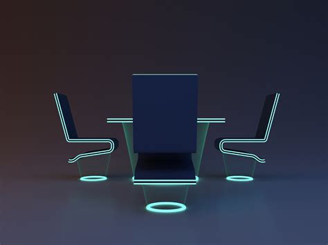 3D Scifi Futuristic office furniture model - TurboSquid 1735867