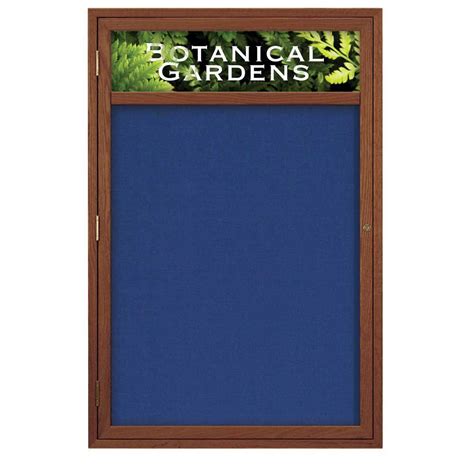 United Visual Products 24" x 36" Single Wood Enclosed Illuminated ...