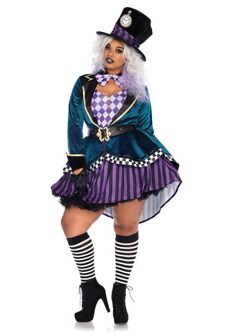 Plus Size Ladies Delightful Mad Hatter Costume