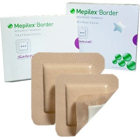 Mepilex Border Soft Silicone Absorbent Adhesive Dressings 15cm x 17.5cm