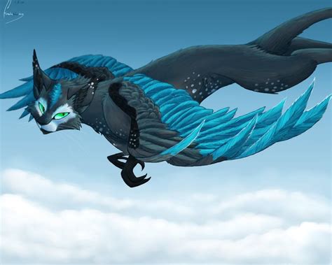 cat with dragon wings | Иллюстрации кошек, Красивые существа, Аниме животные