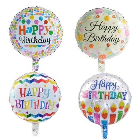 18 Inch Round Happy Birthday Foil Balloons Party Air Globos Birthday ...