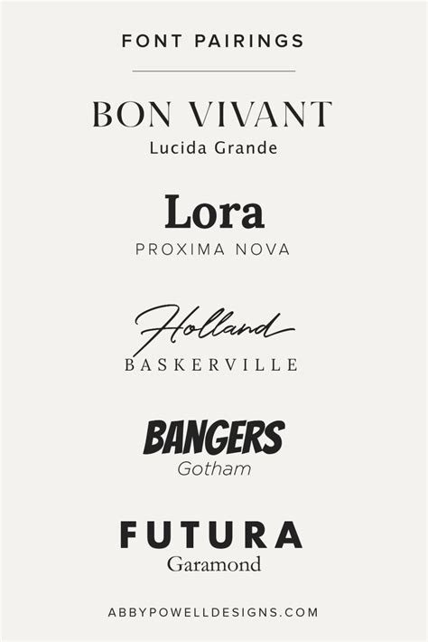 5 stunning font pairings that are perfect for your business branding – Artofit