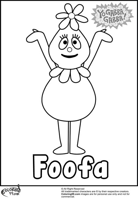 Yo Gabba Gabba Foofa Coloring Pages | Team colors